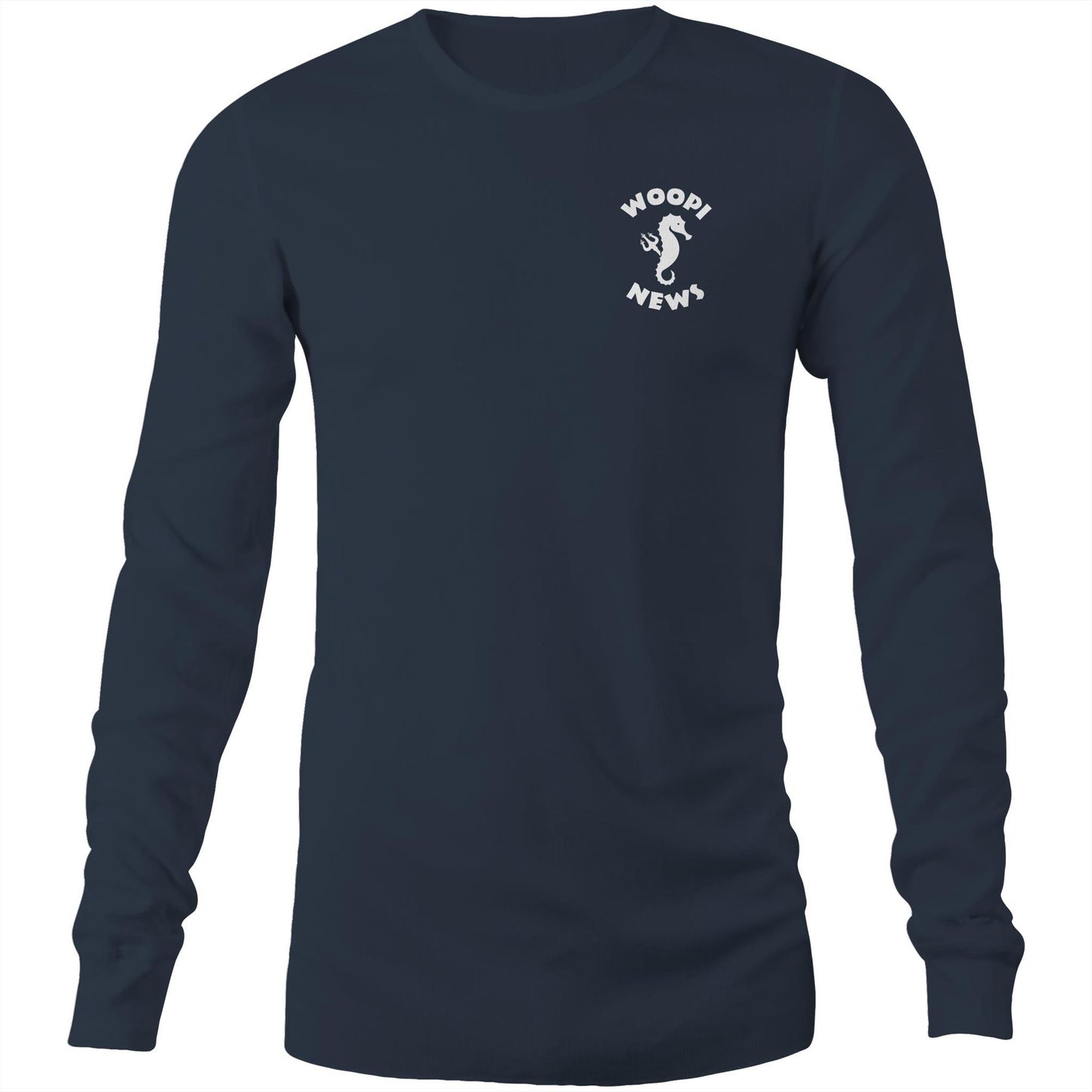 Woopi News Premium Long Sleeve Tee – Logo Front and Back