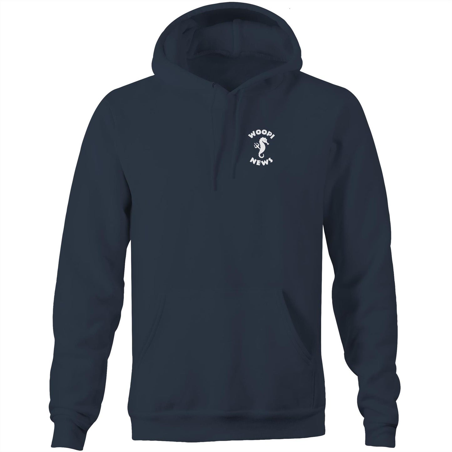 Woopi News Men's Supply Hoodie – Logo Front and Back