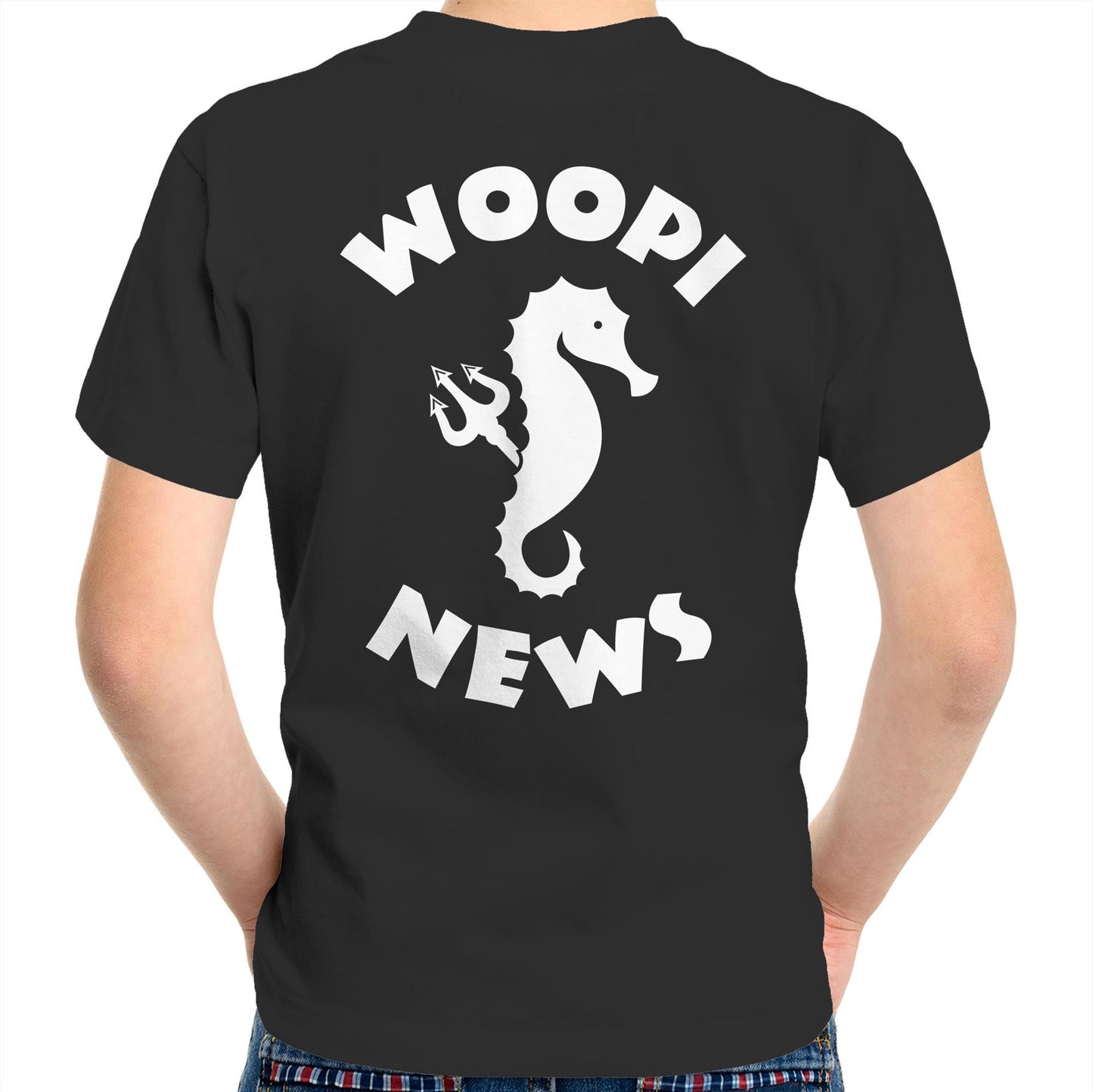 Woopi News Kids/Youth Tee – Logo Front and Back