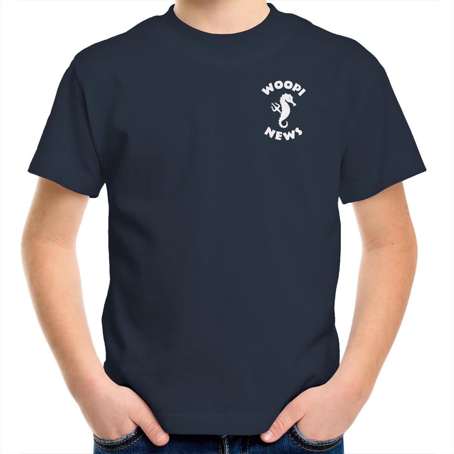 Woopi News Kids/Youth Tee – Logo Front and Back
