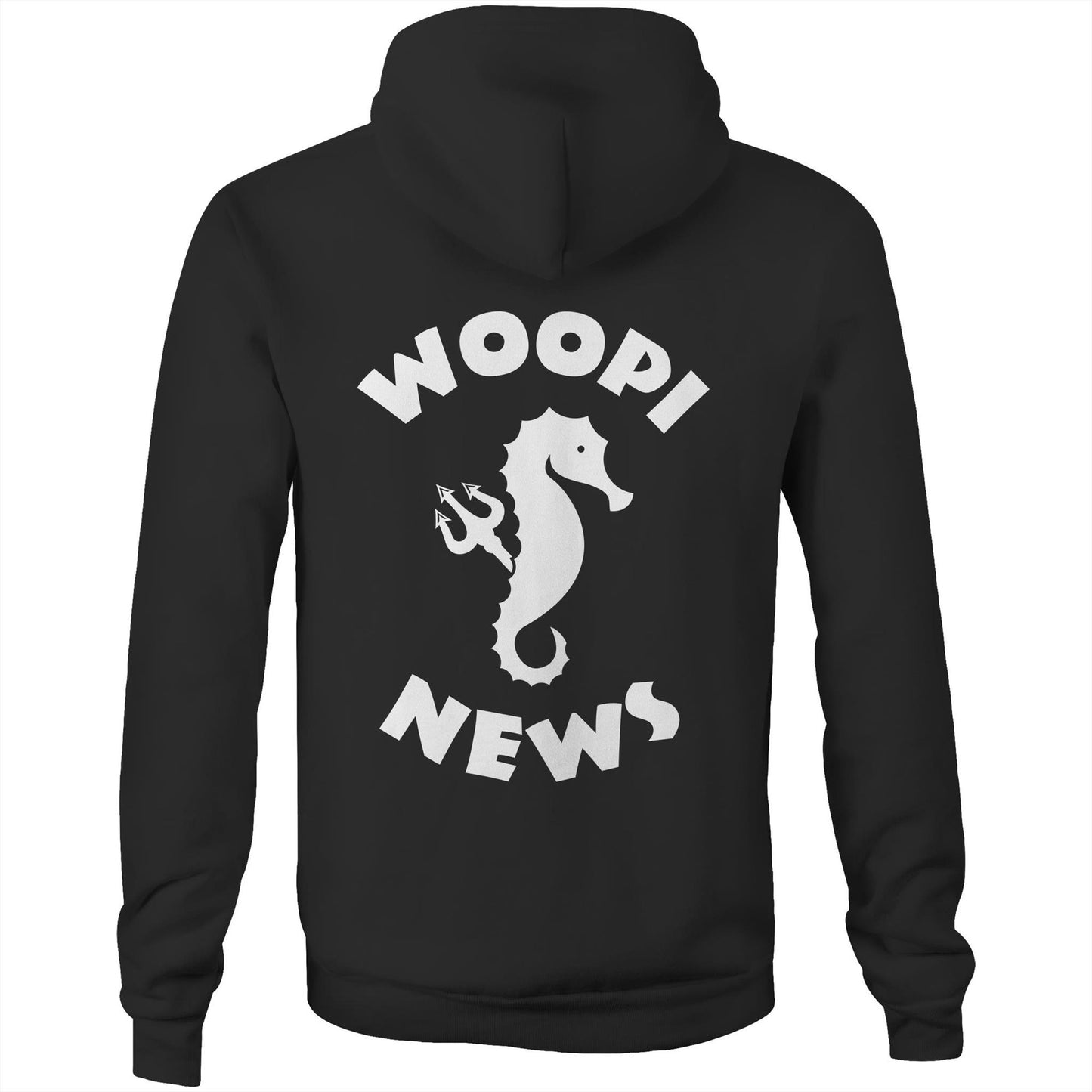 Woopi News Men's Supply Hoodie – Logo Front and Back