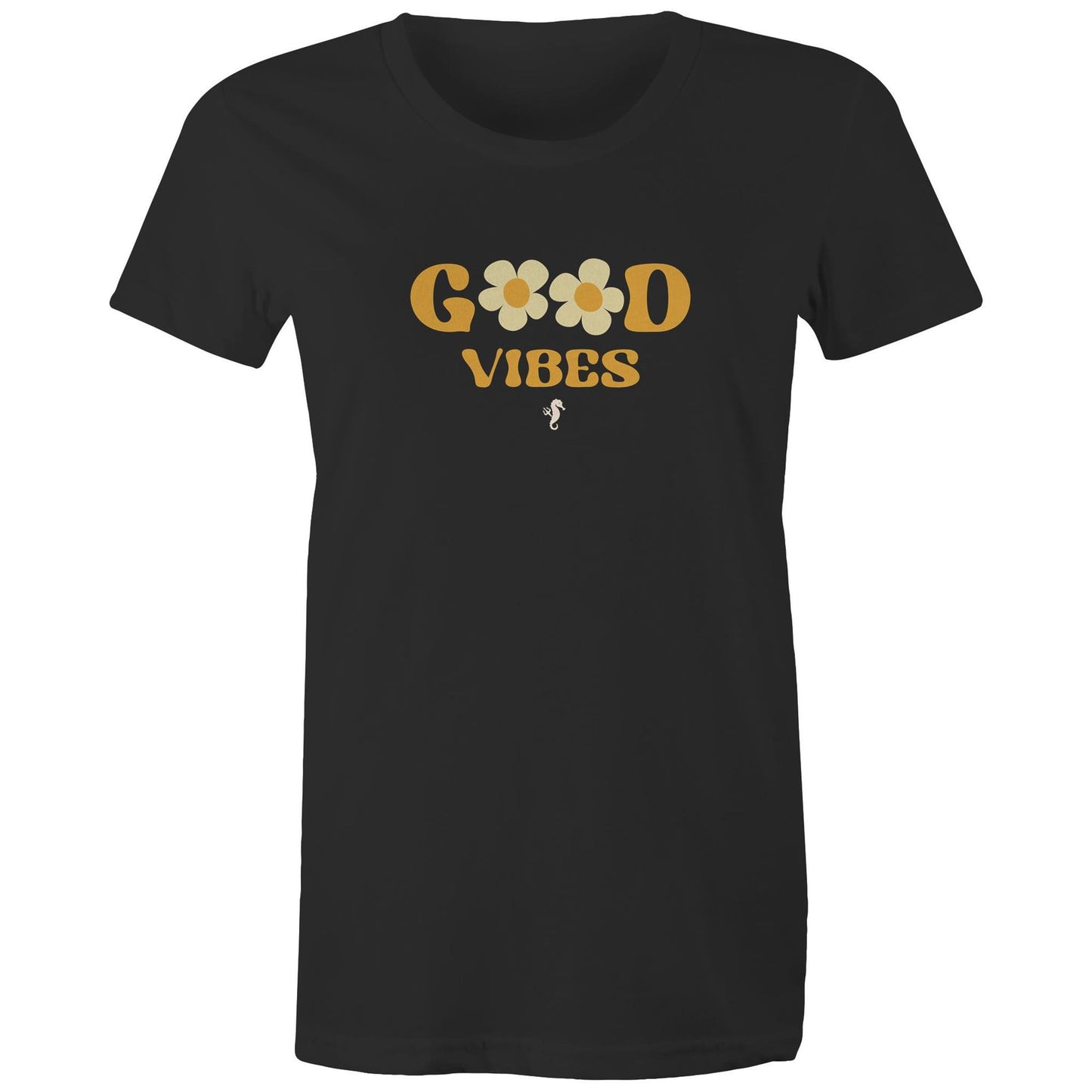 Good Vibes Meets Flower Power -  Organic Tee