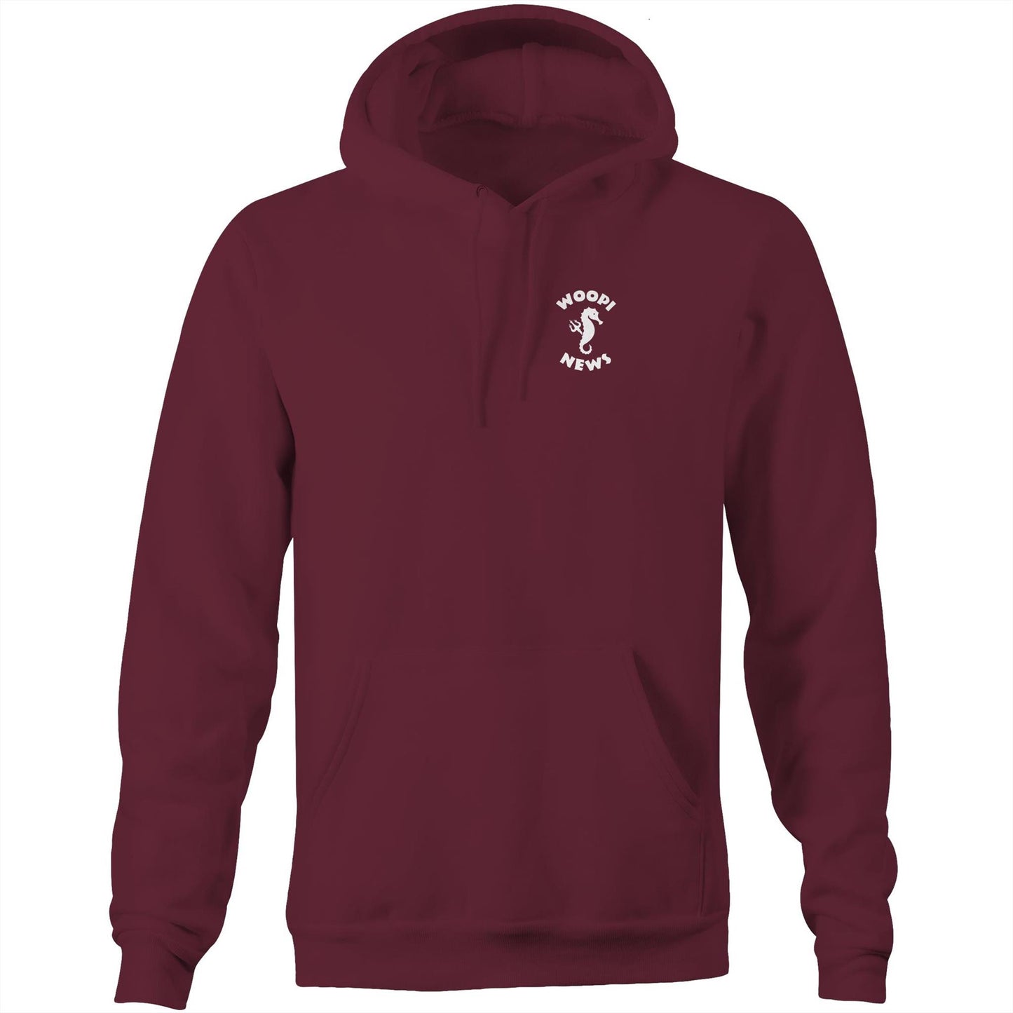 Woopi News Men's Supply Hoodie – Logo Front and Back